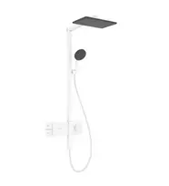 Dušo sistema Hansgrohe Raindance Alive Q, su termostatu, 21x34 cm, 3 režimai, EcoSmart, matinė balta, 24581700 NEW