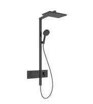 Dušo sistema Hansgrohe Raindance Alive Q su termostatu, 21x34 cm, 3 režimai, matinė juoda, 24590340 NEW