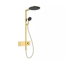 Dušo sistema Hansgrohe Raindance Alive S, su termostatu, 30 cm skersmens, 3 režimai, poliruota auksinė, 24595990 NEW