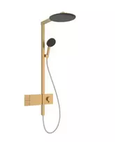 Dušo sistema Hansgrohe Raindance Alive S su termostatu, diametras 30 cm, 3 režimai, matinė bronza, 24582140