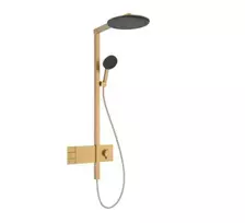 Dušo sistema Hansgrohe Raindance Alive S su termostatu, ø30 cm, 3 režimai, matinė bronza, 24595140