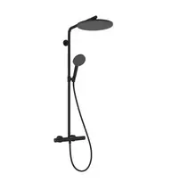 Dušo sistema Hansgrohe Raindance Alive S Puro su termostatu, 21x34 cm, 3 režimai, matinė juoda, 24593670