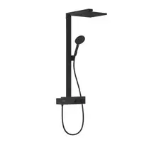 Dušo sistema Hansgrohe Raindance E su termostatu, 30x30 cm, matinė juoda, 27361670
