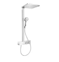 Dušo sistema Hansgrohe Raindance E su termostatu, 30x30 cm, matinė balta, 27361700