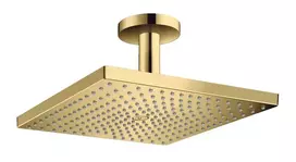 Dušo galvutė Hansgrohe Raindance E, 30x30 cm, EcoSmart, pakabinama, poliruotas auksas, 26251990