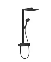 Dušo sistema Hansgrohe Raindance E su termostatu, 30x30 cm, matinė juoda, 27362670