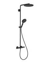 Hansgrohe Dušų sistema Raindance S su termostatu, 240 mm, 3 režimai, EcoSmart+, matinė juoda, 28825670