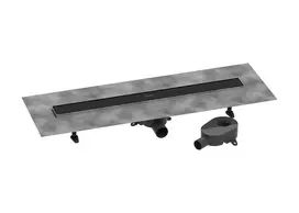 Dušo latakas Hansgrohe RainDrain Go, 80 cm, dvipusė grotelė, matinė juoda, 56273670