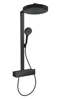 Dušo sistema Hansgrohe Rainfinity su termostatu, skersmuo 36 cm, 3 režimai, matinė juoda, 26853670