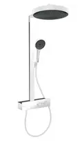 Dušo sistema Hansgrohe Rainfinity su termostatu, skersmuo 36 cm, 3 režimai, matinė balta, 26853700