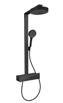 Dušo sistema Hansgrohe Rainfinity su termostatu, diametras 25 cm, 3 režimai, matinė juoda, 28742670