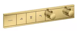 Vonios / dušo maišytuvas Hansgrohe RainSelect įmontuojamas su termostatu, trims vartotojams, poliruotas auksas, 15381990