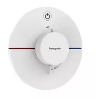 Dušo maišytuvas Hansgrohe ShowerSelect Comfort su termostatu, įmontuojamas, matinė balta, 15553700
