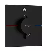 Dušo maišytuvas Hansgrohe ShowerSelect Comfort su termostatu, įleidžiamas, matinė juoda, 15571670