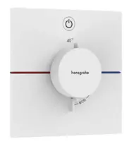 Dušo maišytuvas Hansgrohe ShowerSelect Comfort, termostatinis, įmontuojamas, matinė balta, 15571700