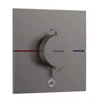 Dušo maišytuvas Hansgrohe ShowerSelect Comfort, įmontuojamas, su termostatu, matinė juoda/chromas, 15575340