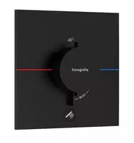 Dušo maišytuvas Hansgrohe ShowerSelect Comfort su termostatu, įmontuojamas, matinė juoda, 15575670