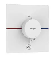Dušo maišytuvas Hansgrohe ShowerSelect Comfort su termostatu, įmontuojamas, matinė balta, 15575700