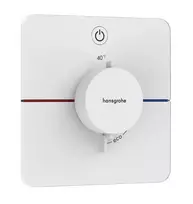 Dušo maišytuvas Hansgrohe ShowerSelect Comfort su termostatu, įmontuojamas, matinė balta, 15581700