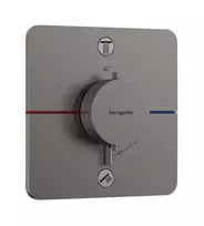 Dušo maišytuvas Hansgrohe ShowerSelect Comfort, įmontuojamas, termostatinis, matinė juoda chromuota, 15583340