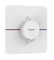 Dušo maišytuvas Hansgrohe ShowerSelect Comfort su termostatu, įleidžiamas, matinė balta, 15588700