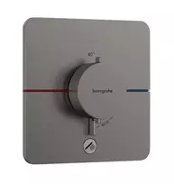 Dušo maišytuvas Hansgrohe ShowerSelect Comfort įmontuojamas su termostatu, matinė juoda cromas, 15589340