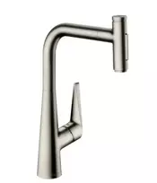 Virtuvinis kranas Hansgrohe Talis M51 su ištraukiamu antgaliu, sBOX, nerūdijančio plieno, 73867800 NEW