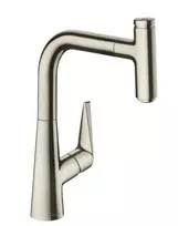 Virtuvės kriauklės maišytuvas Hansgrohe Talis Select M51, ištraukiamas antgalis, sBOX, nerūdijantis plienas, 73852800