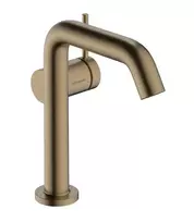 Vonios kambario praustuvo maišytuvas Hansgrohe Tecturis S, aukštas su Push-Open sifonu, CoolStart, EcoSmart, matinė bronza, 73342140
