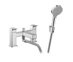 Vannos maišytuvas Hansgrohe Vernis Shape, dušo komplektas ant vonios krašto, 2 skylių montavimas, chromas, 71462000