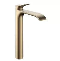 Vonios kambario praustuvo maišytuvas Hansgrohe Vivenis, aukštas su PopUp vožtuvu, EcoSmart, CoolStart, matinė bronza, 75044140