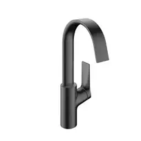 Vonios kambario praustuvo maišytuvas Hansgrohe Vivenis, pakeltas su Pop-Up vožtuvu ir sukama išteka, EcoSmart, matinė juoda chromuota, 75030340
