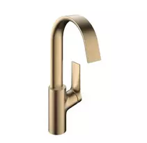 Vonios kambario praustuvo maišytuvas Hansgrohe Vivenis, pakeltas su pasukama išvade, EcoSmart, matinė bronza, 75032140