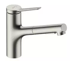 Virtuvinis maišytuvas Hansgrohe Zesis M33, ištraukiamas antgalis, nerūdijantis plienas, 74821800 NEW