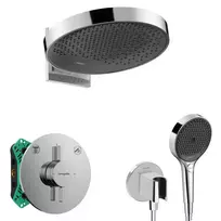 Dušo sistema Hansgrohe įmontuojamas maišytuvas, diametras 36 cm, 3 režimai, chromas, SANI21HHH008 NEW