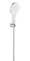 Dušo komplektas Grohe Rainshower SmartActive 130, 3 režimai, su žarna, 9,5 l/min, Moon White, 26581LS0