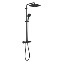 Dušo komplektas Grohe Vitalio Comfort su termostatu, 2 režimai, 25 cm, matinė juoda, 266962431