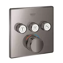 Dušo maišytuvas Grohe Grohtherm SmartControl įmontuojamas su termostatu, 3 vožtuvai, Hard Graphite, 29126A00