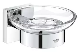 Skysto muilo dozatorius Grohe QuickFix Start Cube, stiklas/kromas, 41096000