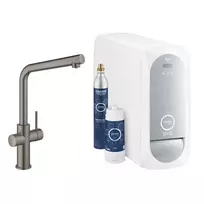 Vonios kriauklės maišytuvas Grohe Blue Home su aušintuvu ir filtru, matinė Hard Graphite, 31454AL1 NEW