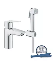 Voniai skirtas praustuvo maišytuvas Grohe QuickFix Start su bidė duše, chromas, 23123003