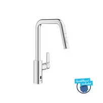 Vonios kambario praustuvo maišytuvas Grohe QuickFix Start, su ištraukiamu purkštuku, elektr. (bekontakt.), chromas, 1012430000