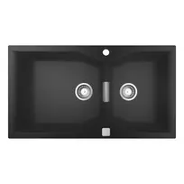 Virtuvės praustuvas Grohe K700 su ventiliu, 90x50 cm, granitas juodas, 31658AP0 NEW