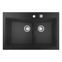 Virtuvinė kriauklė Grohe K700 su vožtuvu, 84x56, granitas juoda, 31657AP0 NEW
