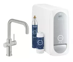 Virtuvinis kriauklės maišytuvas Grohe Blue Home su aušintuvu ir filtravimo funkcija, supersteel, 31456DC1 NEW