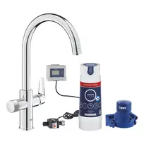 Virtuvinis kriauklės maišytuvas Grohe Blue Pure su Ultrasafe filtru, chromas, 30582000