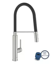 Virtuvės kriauklės maišytuvas Grohe Feel su ištraukiama galvute, kronšteinu, SuperSteel, 31489DC0