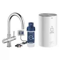 Virtuvės praustuvės maišytuvas Grohe Red Duo su vandens šildytuvu ir filtru, chromas, 30320000 NEW