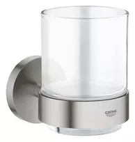 Laikiklis dantų šepetėliams Grohe QuickFix Start, stiklas/supersteel, 41194DC0