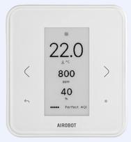 Airobot TE1-W-AQ grindų šildymo termostatas (oro kokybės matavimas, CO2 jutiklis) Baltas